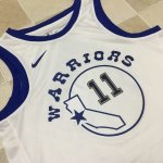 11 Thompson 2017-18 Season Warriors Maillot Blanc